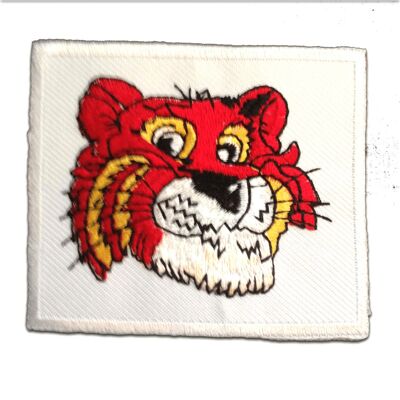 Tiger Tier - Aufnäher, Bügelbild, Aufbügler, Applikationen, Patches, Flicken, zum aufbügeln, Größe: 7.5 x 6.2 cm