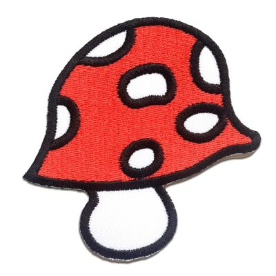 Pilz Super Mario - Aufnäher, Bügelbild, Aufbügler, Applikationen, Patches, Flicken, zum aufbügeln, Größe: 7.1 x 7.6 cm