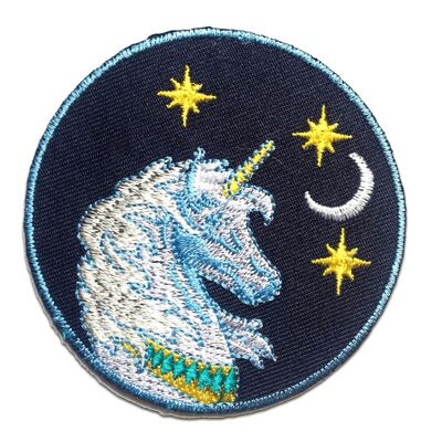 Einhorn Kinder - Aufnäher, Bügelbild, Aufbügler, Applikationen, Patches, Flicken, zum aufbügeln, Größe: 7 x 7 cm