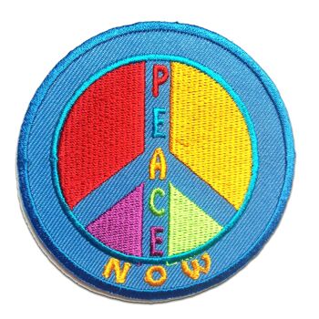 Peace Now Peace - patchs, transferts thermocollants, patchs thermocollants, applications, patchs, patchs, à repasser, taille : Ø 7,5 cm