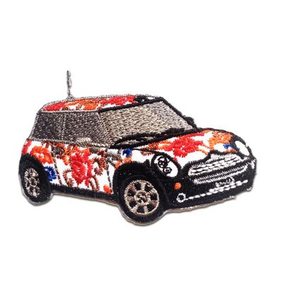 Mini Cooper - Aufnäher, Bügelbild, Aufbügler, Applikationen, Patches, Flicken, zum aufbügeln, Größe: 4.6 x 8.1 cm