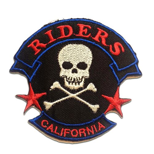 Riders California Biker - Aufnäher, Bügelbild, Aufbügler, Applikationen, Patches, Flicken, zum aufbügeln, Größe: 9 x 8.5 cm