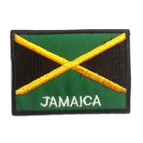 JAMAICA Flagge Fahne - Aufnäher, Bügelbild, Aufbügler, Applikationen, Patches, Flicken, zum aufbügeln, Größe: 7.4 x 5.4 cm