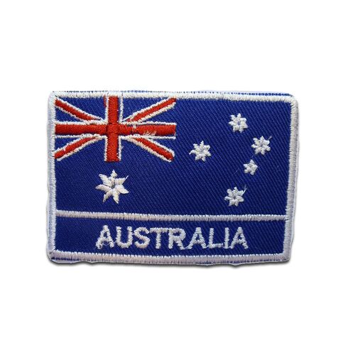 Australien Flagge Fahne - Aufnäher, Bügelbild, Aufbügler, Applikationen, Patches, Flicken, zum aufbügeln, Größe: 5 x 7,4 cm