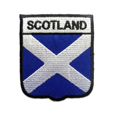 Schottland Flagge Fahne - Aufnäher, Bügelbild, Aufbügler, Applikationen, Patches, Flicken, zum aufbügeln, Größe: 7,1 x 6,1 cm