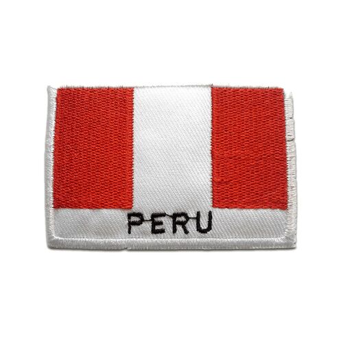 Peru Flagge Fahne - Aufnäher, Bügelbild, Aufbügler, Applikationen, Patches, Flicken, zum aufbügeln, Größe: 4,9 x 7 cm