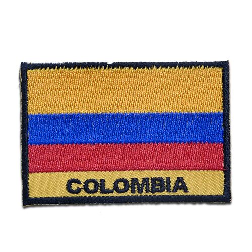 Kolumbien Flagge Fahne - Aufnäher, Bügelbild, Aufbügler, Applikationen, Patches, Flicken, zum aufbügeln, Größe: 5,6 x 8,3 cm