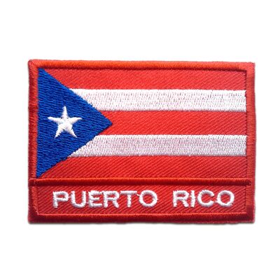 Puerto Rico Flagge Fahne - Aufnäher, Bügelbild, Aufbügler, Applikationen, Patches, Flicken, zum aufbügeln, Größe: 5,2 x 7,3 cm