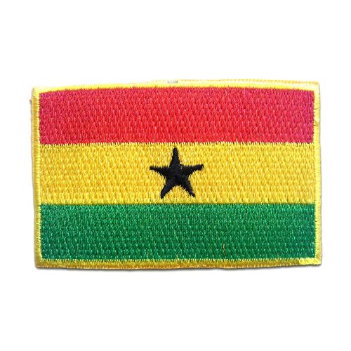 Ghana Flagge Fahne - Aufnäher, Bügelbild, Aufbügler, Applikationen, Patches, Flicken, zum aufbügeln, Größe: 4,7 x 7,4 cm