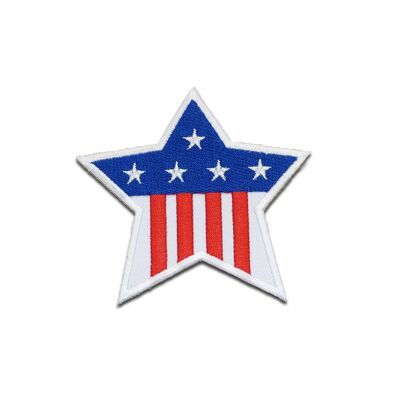 USA Stern Flagge Fahne - Aufnäher, Bügelbild, Aufbügler, Applikationen, Patches, Flicken, zum aufbügeln, Größe: 7,9 x 8,4 cm