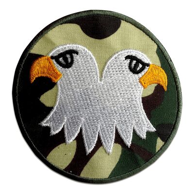 Adler Militär Army Tier - Aufnäher, Bügelbild, Aufbügler, Applikationen, Patches, Flicken, zum aufbügeln, Größe: Ø 7,5 cm