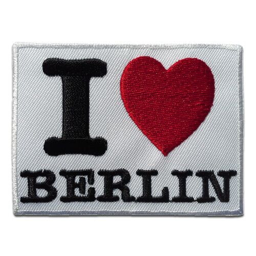 I Love Berlin - Aufnäher, Bügelbild, Aufbügler, Applikationen, Patches, Flicken, zum aufbügeln, Größe: 7,6 x 5,8 cm