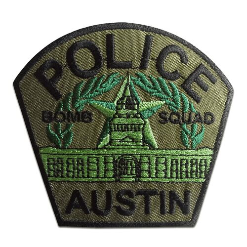Police Austin Polizei Logo - Aufnäher, Bügelbild, Aufbügler, Applikationen, Patches, Flicken, zum aufbügeln, Größe: 8,2 x 7,4 cm