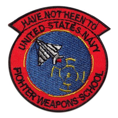 United States Navy Fighter Weapons School - Aufnäher, Bügelbild, Aufbügler, Applikationen, Patches, Flicken, zum aufbügeln, Größe: 7,6 x 7 cm