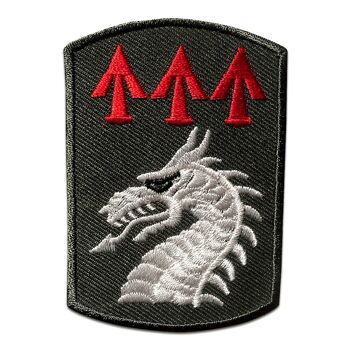 Dragon Army - Patchs, transferts thermocollants, patchs thermocollants, appliques, patchs, patchs, thermocollants, taille : 7,5 x 5,2 cm