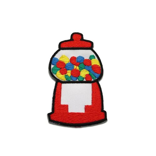 Kaugummi Automat Süßigkeiten Kinder - Aufnäher, Bügelbild, Aufbügler, Applikationen, Patches, Flicken, zum aufbügeln, Größe: 8,5 x 4,5 cm