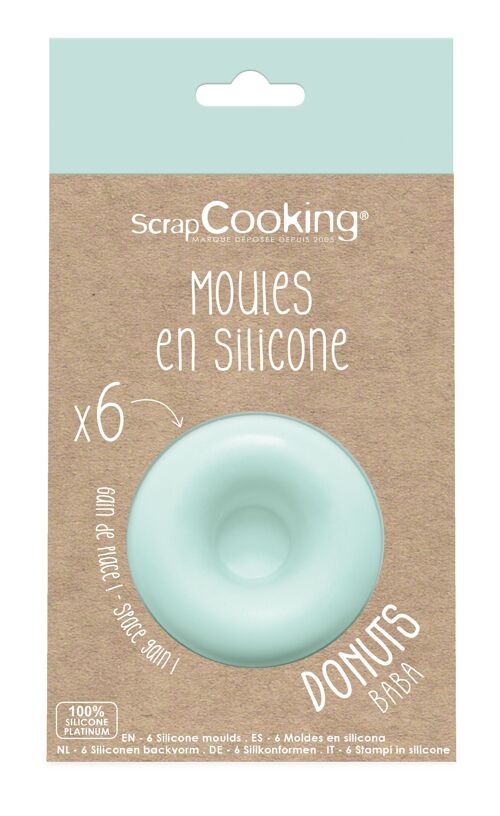 6 moules silicone individuels "donuts"