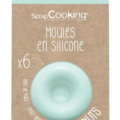 6 moules silicone individuels "donuts"