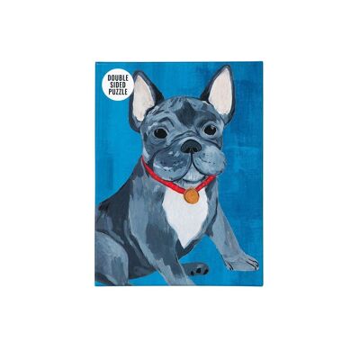 Double Sided French Bulldog Jigsaw Puzzle 100 Pieces