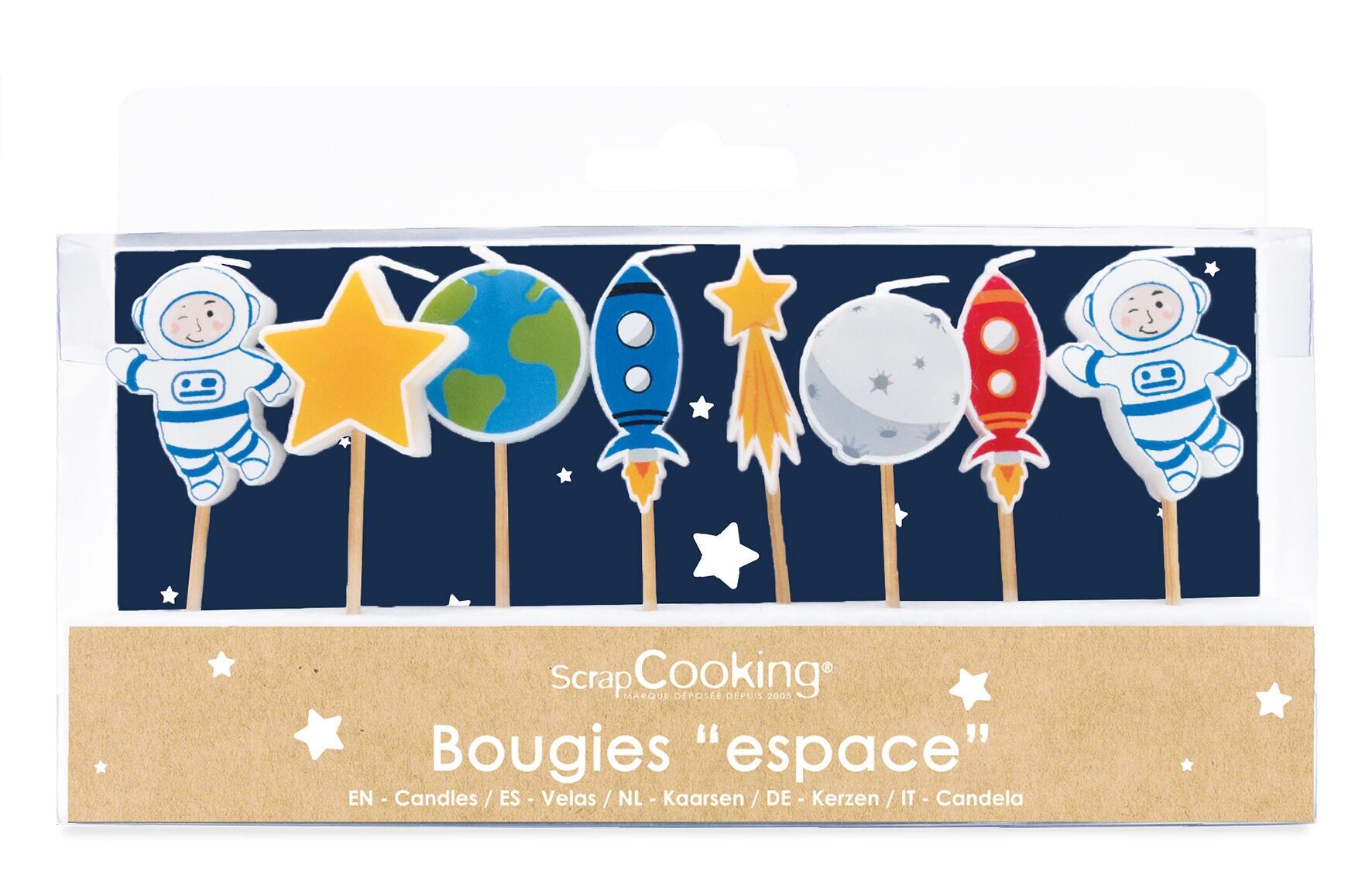 8 candele "spaziali".