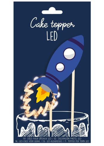 Cake topper Led fusée (dont 0,08€HTd'éco-participation) 4