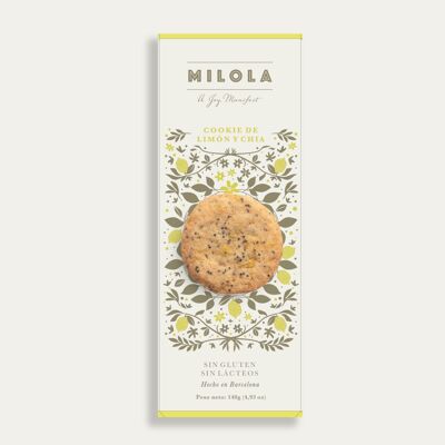 Biscuit au citron et au chia (sans gluten, sans produits laitiers, végétarien).