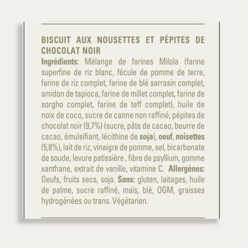 Biscuits aux noisettes et pépites de chocolat (sans gluten, sans produits laitiers, végétariens) 13