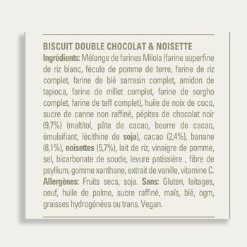 Biscuit double chocolat et noisettes (sans gluten, végétalien) 14