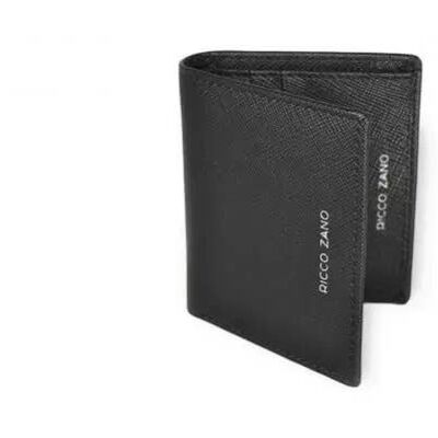 Orina - Leather Card Case -  Black Saffiano