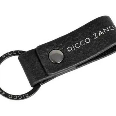 Juno - Leather Keyring - Black Hookloop