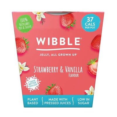 Wibble Vegan Strawberry & Vanilla Jelly Pot