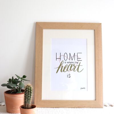 Affiche A4 "Home is Where the Heart Is"