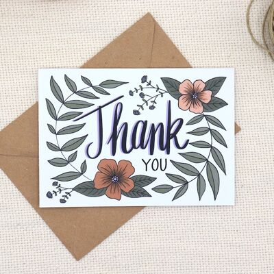 Carte de remerciement "Thank You"