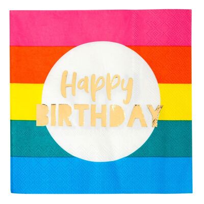 Birthday Brights Rainbow Happy Birthday Napkins