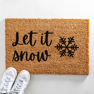 Lassen Sie es schneien Fußmatte