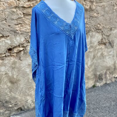 TUNIQUE BLEU NEW DENTELLE