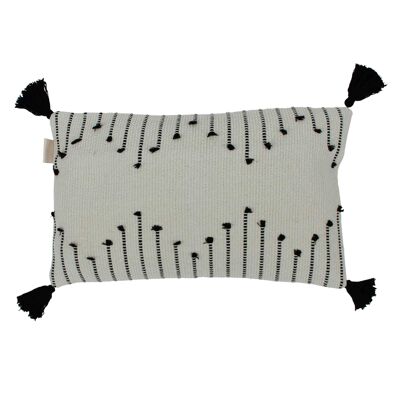 Boho cushion Tassel, rectangular 50x30cm