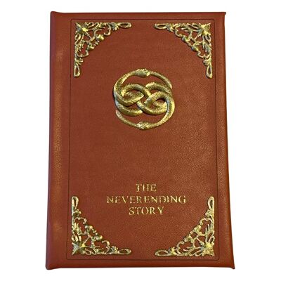 Leather 3D Neverending Story book gold