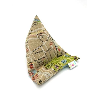 Pilola Techcushion London Map Pattern Kindle iPad mini Phone Pillow Stand Holder Cushion Rest - Medium