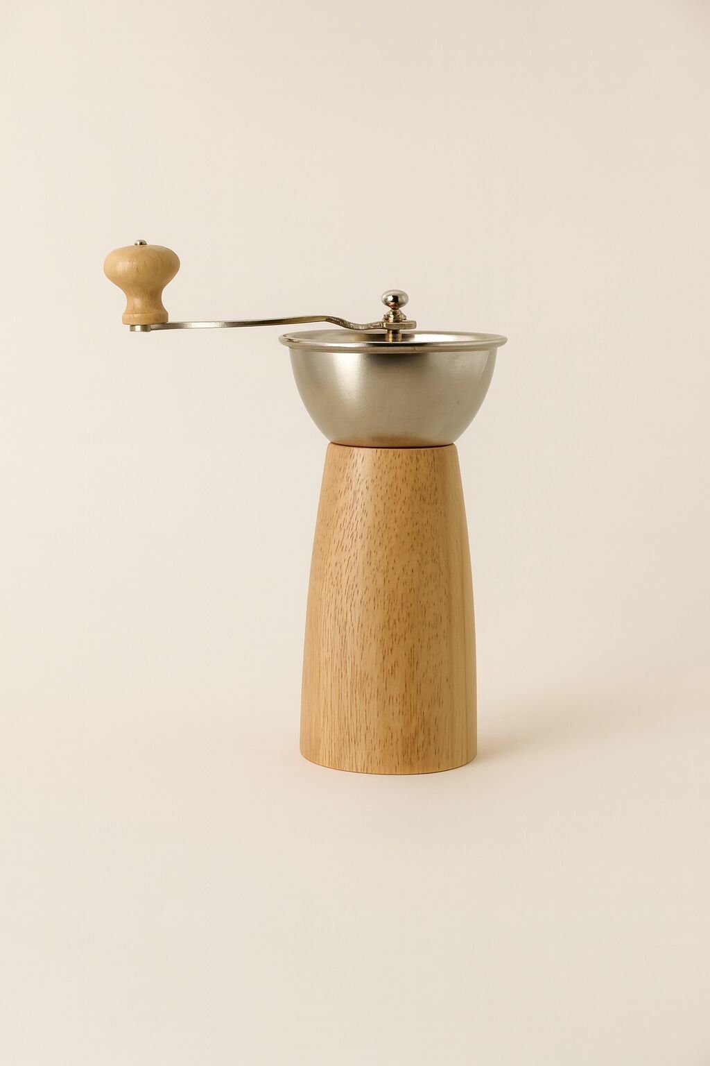 Moulin à café à manivelle en bois d'hévéa AUGUSTE