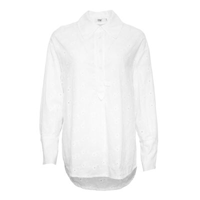 Maya Ruffle Shirt, Cotton Lace