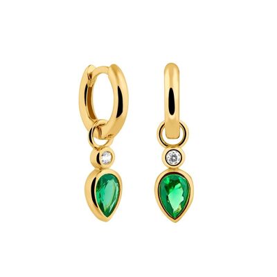 Regent Green hoop earrings