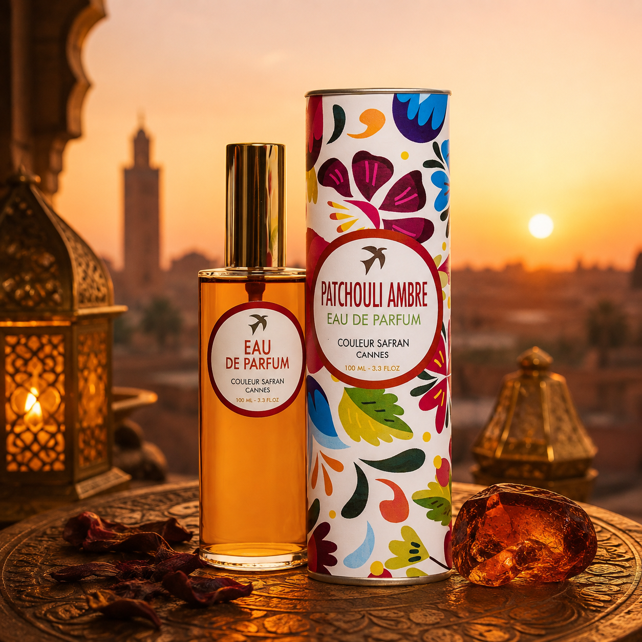 Patchouli Ambre Eau de Parfum 100 ml made in Grasse - France / gift offer