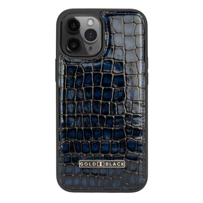 iPhone 12 Pro Max leather case Milano blue