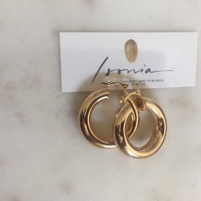 Thick Gold Hoops | Chunky Hoops