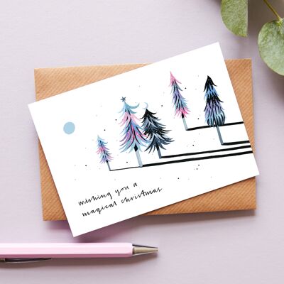 Wishing You a Magical Christmas Card - Single card