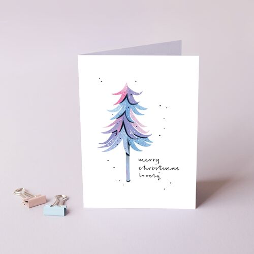 Merry Christmas Lovely Card - Single card