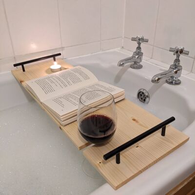Vassoio portaoggetti da bagno in legno di recupero