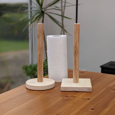 Reclaimed Wood Kitchen Roll Holder Stand