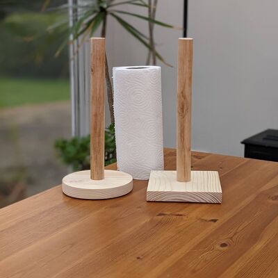 Reclaimed Wood Kitchen Roll Holder Stand